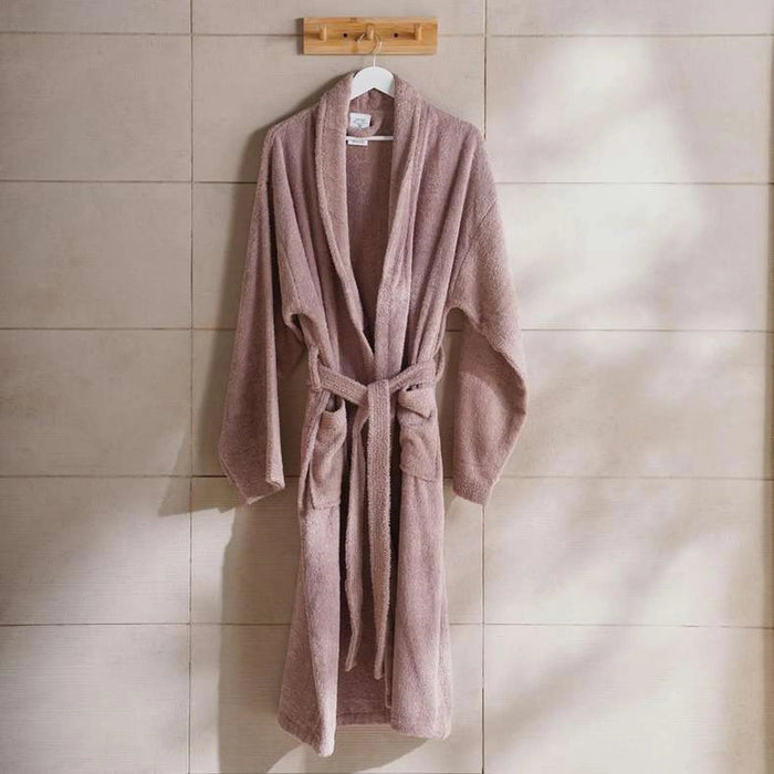 Iva Cotton Bathrobe Med/Large -Taupe Pan Home