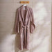 Iva Cotton Bathrobe Med/Large -Taupe Pan Home