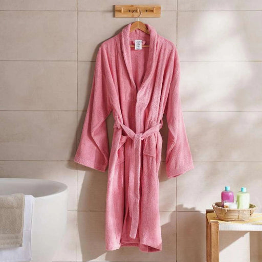 Iva Cotton Bathrobe Mid/Large -Dusty Pink Pan Home