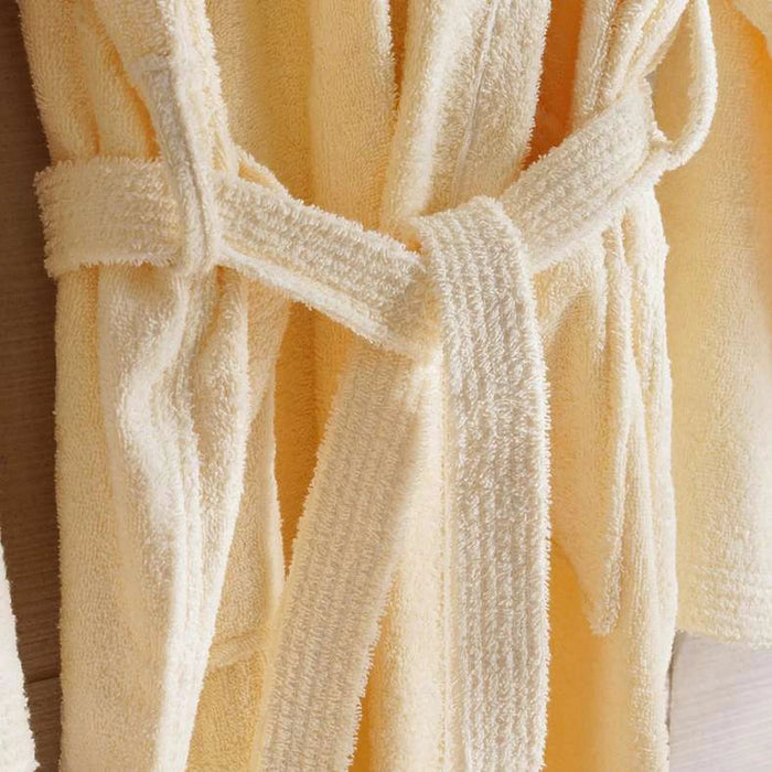 Iva Cotton Bathrobe Mid/Large -Ivory Pan Home