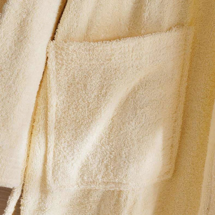 Iva Cotton Bathrobe Mid/Large -Ivory Pan Home