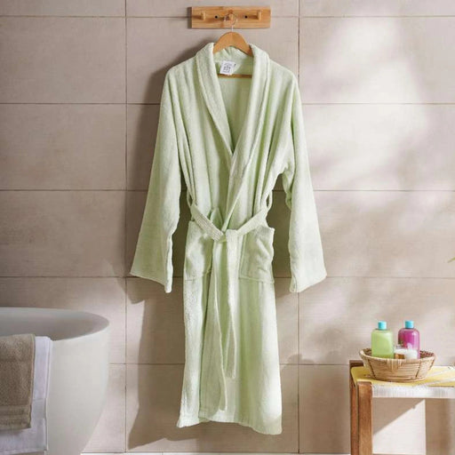 Iva Cotton Bathrobe Mid/Large -Mint Green Pan Home