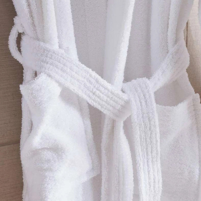 Iva Cotton Bathrobe Mid/Large -White Pan Home