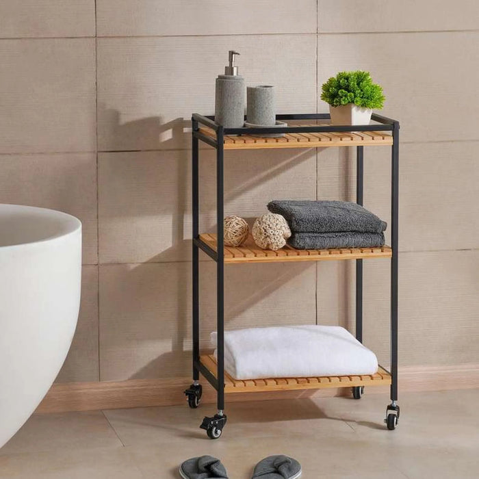 Ivan 3 Tier Multi Purpose Trolley 47X33X77Cm - Natural