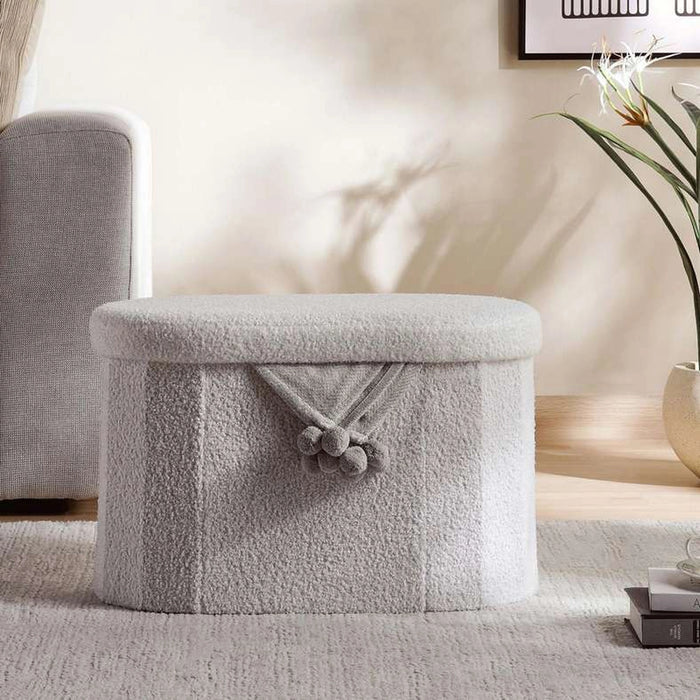 Ivanna Ottoman With Storage - White