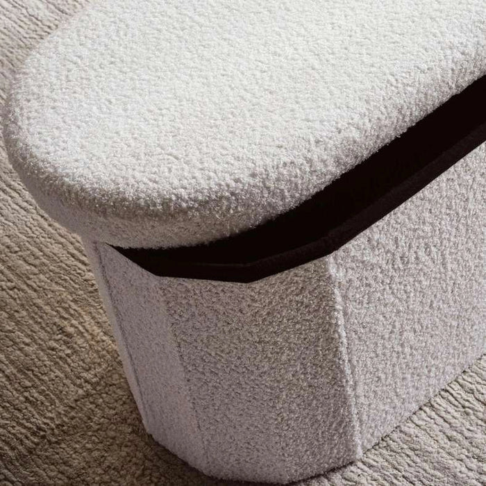 Ivanna Ottoman With Storage - White