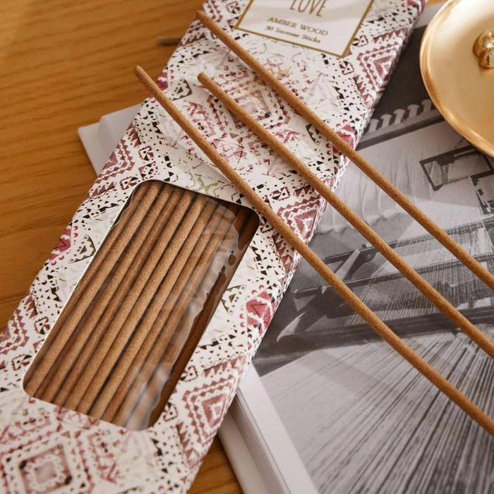 Ivy Amber Wood 30 - Piece Incense Sticks Pack - Natural