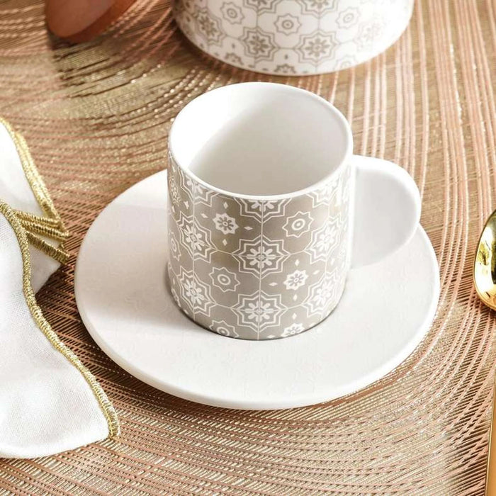 Izzet 2-Piece Coffee Cup & Saucer 120Ml -White
