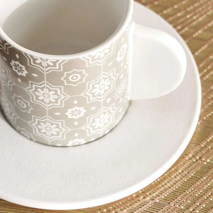 Izzet 2-Piece Coffee Cup & Saucer 120Ml -White