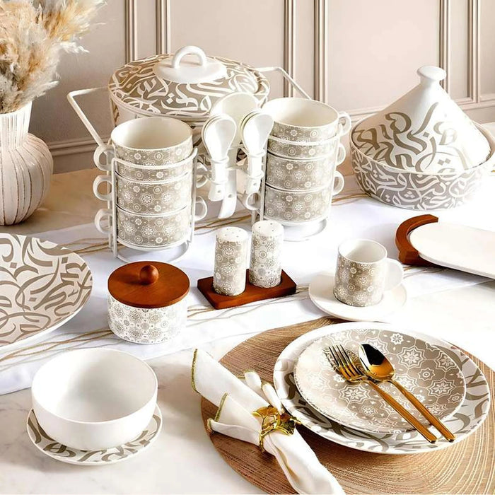 Izzet 2-Piece Coffee Cup & Saucer 120Ml -White