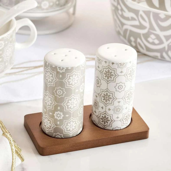 Izzet 2-Piece Salt & Pepper Shaker Dia4.3X8.8Cm -White