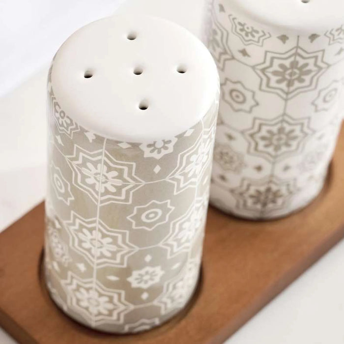 Izzet 2-Piece Salt & Pepper Shaker Dia4.3X8.8Cm -White