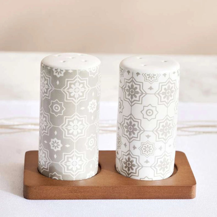 Izzet 2-Piece Salt & Pepper Shaker Dia4.3X8.8Cm -White