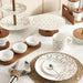 Izzet 7-Piece Canister Set With Bamboo Stand -White Pan Home