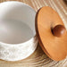 Izzet Date Bowl With Bamboo Lid Dia10.1X5.8Cm -White Pan Home