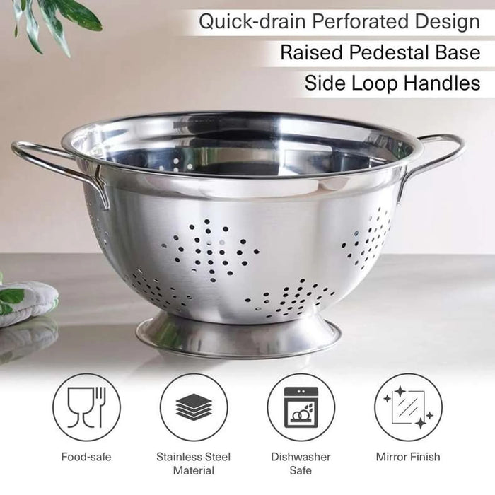 Jada Stainless Steel Colander D28Cm -Chrome