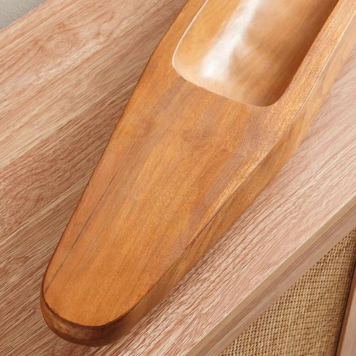 Java Teak Wood Decor Boat Tray 120X15X9Cm - Natural Pan Home