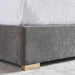 Javier King Bed 180X200 Headboard With 2 Usb Port,Led Lights And  Storage- Stone Grey Pan Home