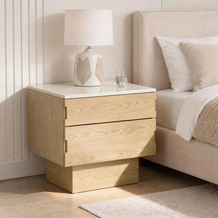 Jaylen Nightstand With 2 Drawer - Natural
