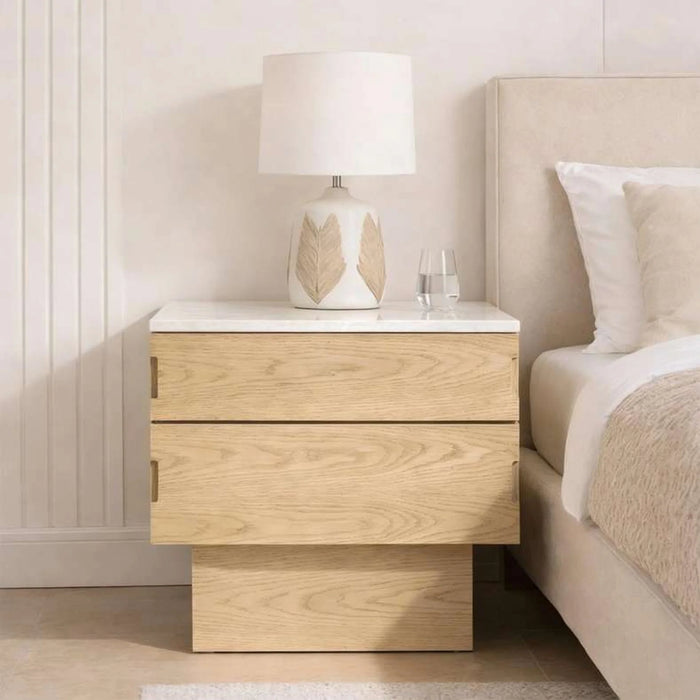 Jaylen Nightstand With 2 Drawer - Natural