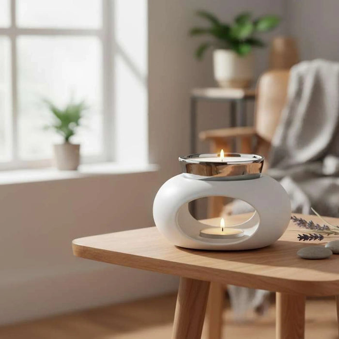 Jazira Oil Burner 14.5X11X9Cm - White