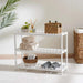 Jezelle 3-Tier Bamboo Bath Shelf 70X24.5X55cm - White Pan Home