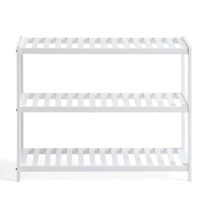 Jezelle 3-Tier Bamboo Bath Shelf 70X24.5X55cm - White Pan Home