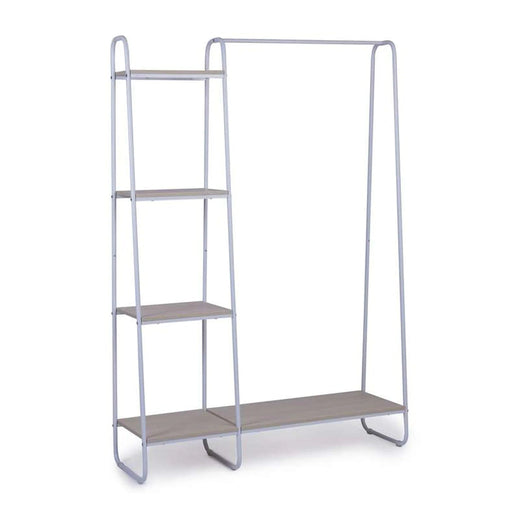 Jimson 4-Tier Shelf With Rack 126X40X180Cm - White Pan Home