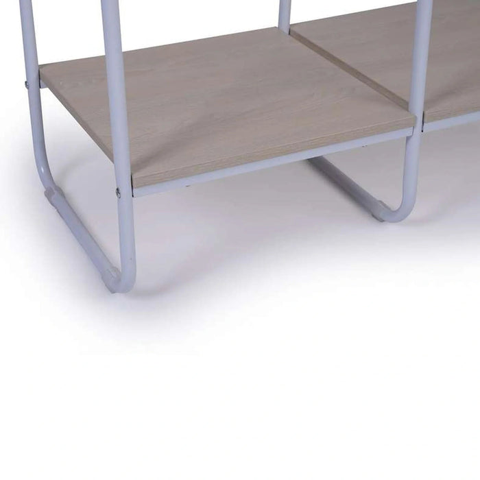 Jimson 4-Tier Shelf With Rack 126X40X180Cm - White Pan Home