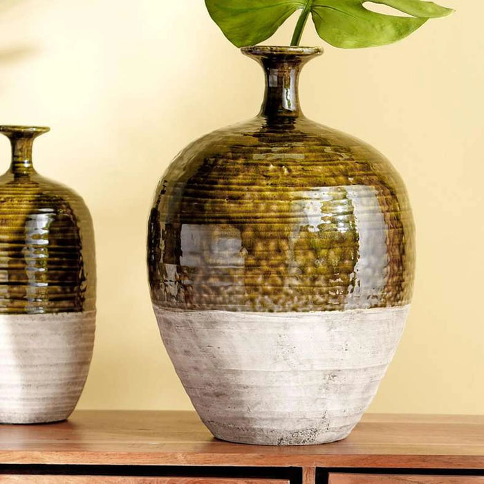 Joben Stoneware Vase 33.5X33.5X48.5.Cm - Green