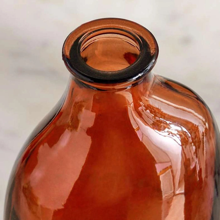 Joey Glass Amphora Vase 7X5.6X15Cm - Amber