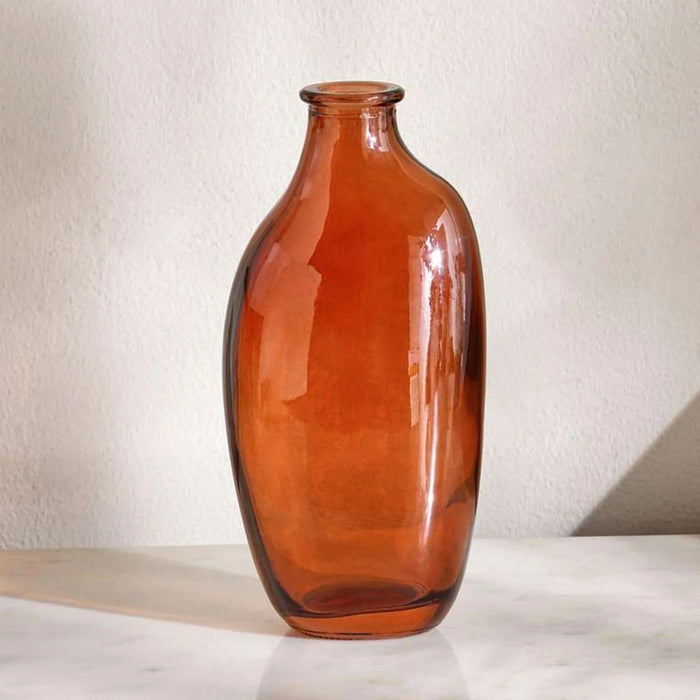 Joey Glass Amphora Vase 7X5.6X15Cm - Amber