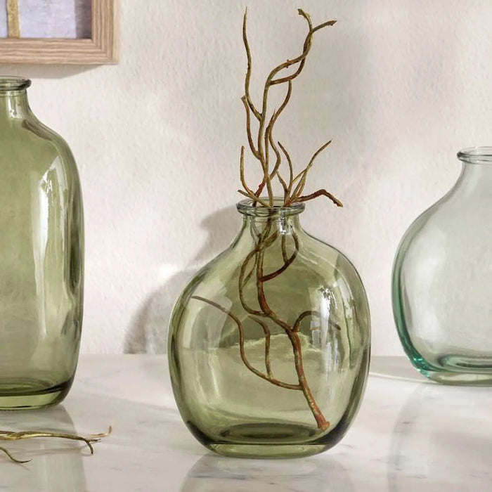 Joey Glass Amphora Vase 7X5.6X15Cm - Green