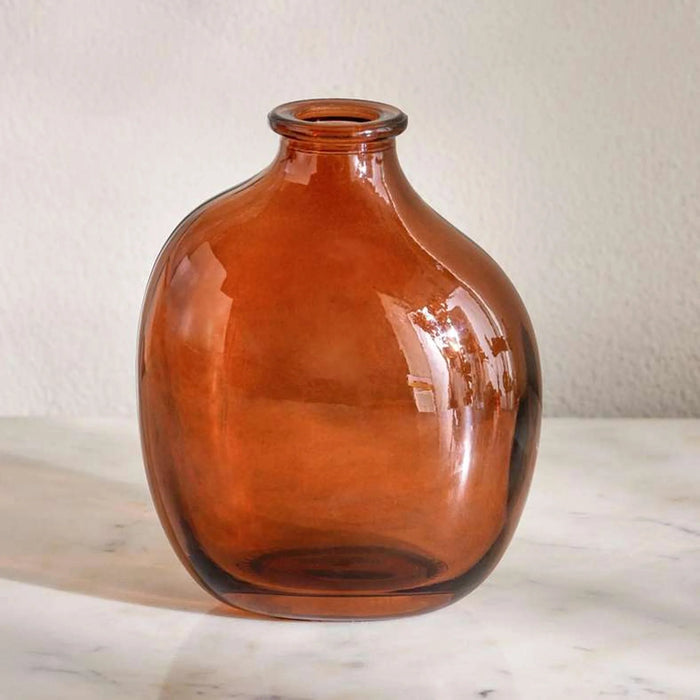 Joey Glass Bud Vase  8.8X6X11Cm -  Amber