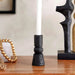 Jonah Polyresin Candle Holder 6X6X13.5Cm - Black Pan Home