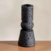 Jonah Polyresin Candle Holder 6X6X13.5Cm - Black Pan Home