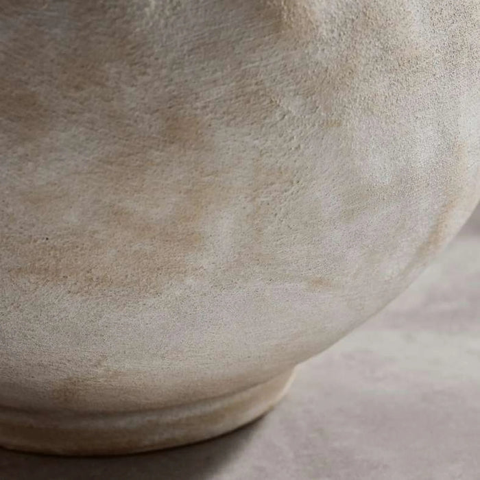 Jonie Stoneware Vase With Gold Finish 35.7X35.7X33.7Cm - Beige