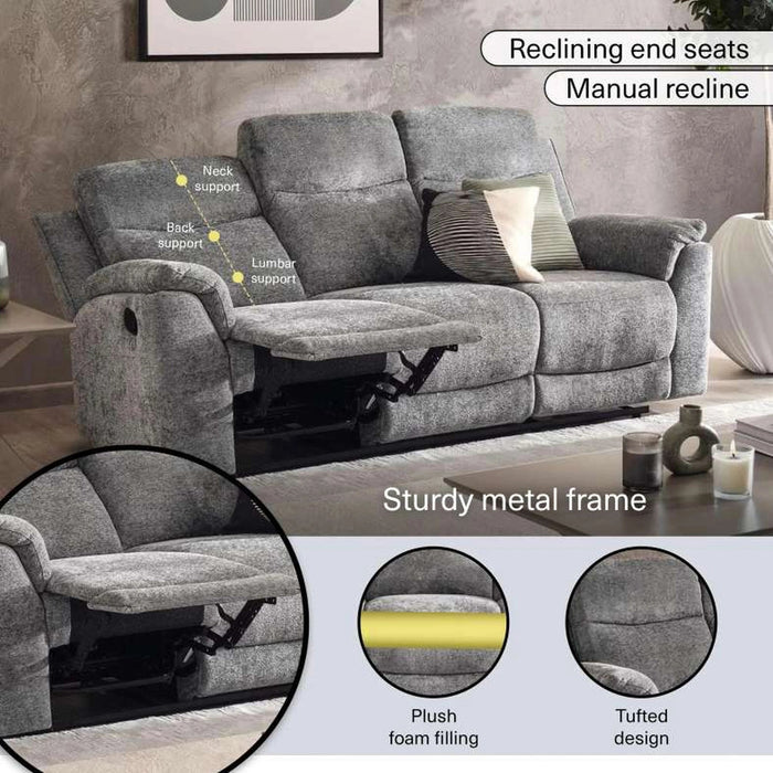 Jont 3 Seater Recliner Pan Home