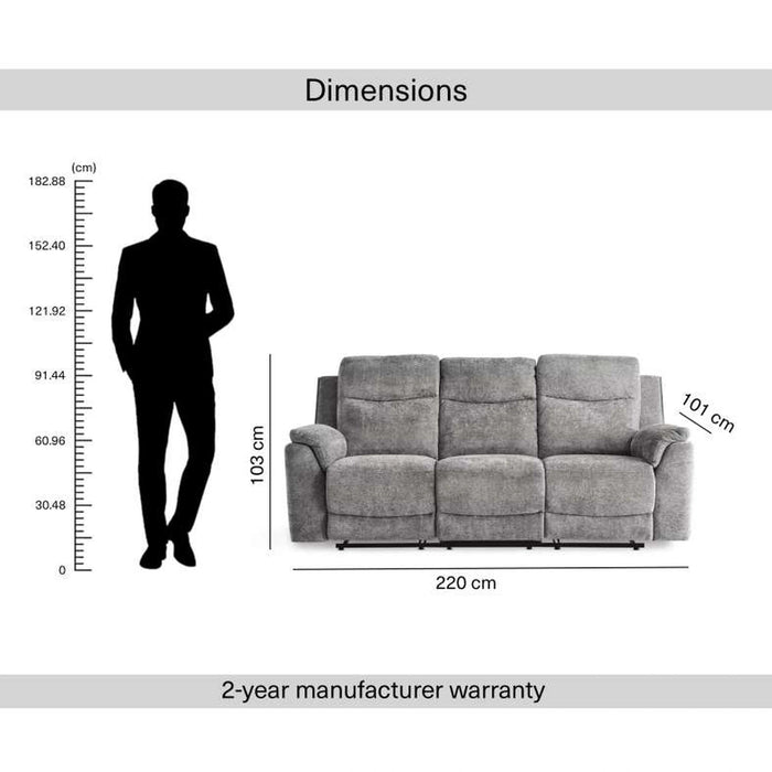 Jont 3 Seater Recliner Pan Home