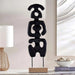 Jora Wooden  Abstract Sculpture 20X8X76Cm - Black Pan Home