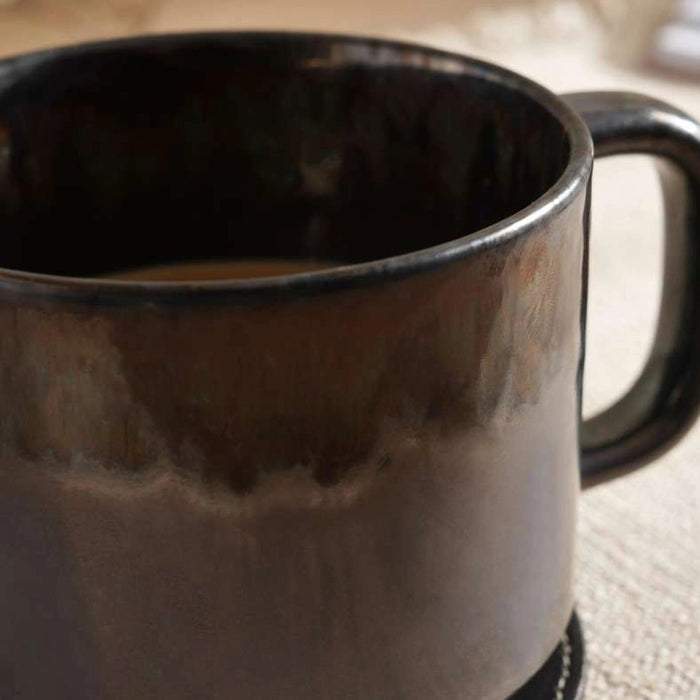 Jovin Reactive Glaze Stoneware Mug 570Ml -Metalic Blue Pan Home