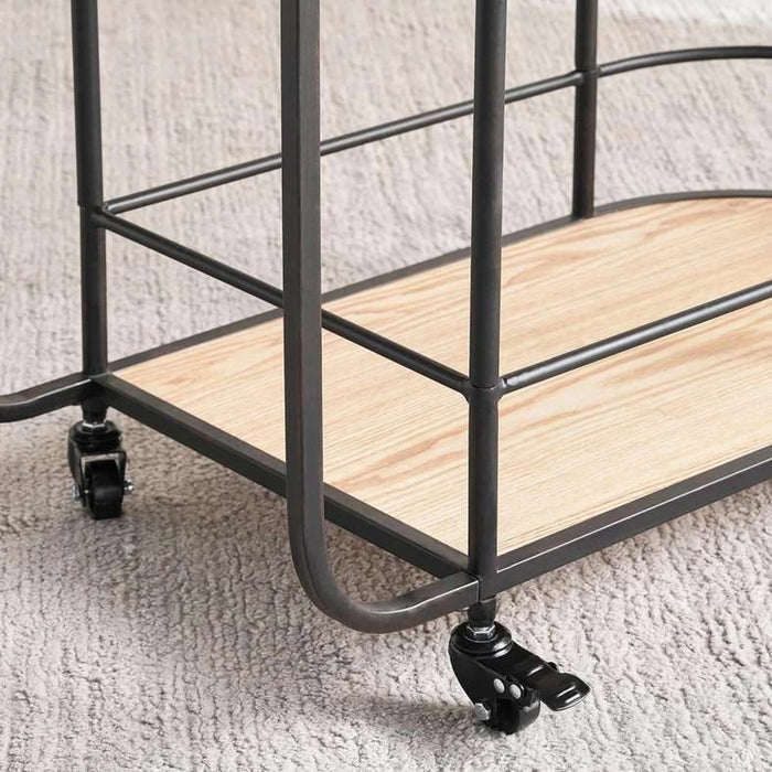 Jubilee Serving Trolley 3 Tier Wood - Black & Brown