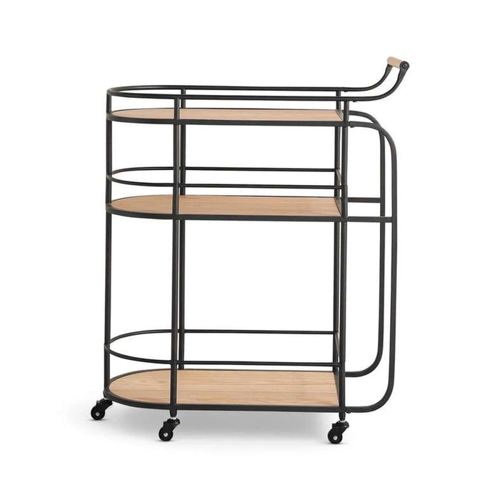 Jubilee Serving Trolley 3 Tier Wood - Black & Brown