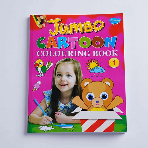 Jumbo Cartoon 144 Pages Colouring Book - Assorted Pan Home