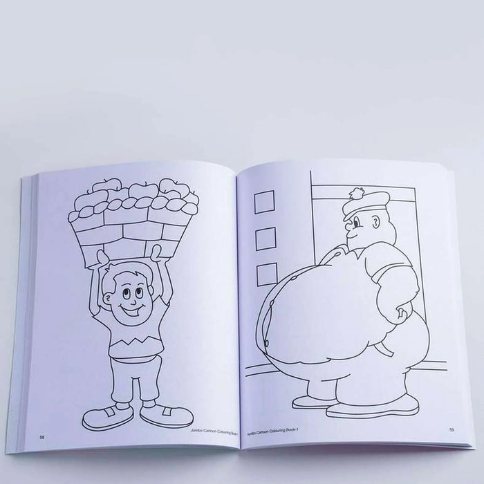 Jumbo Cartoon 144 Pages Colouring Book - Assorted Pan Home