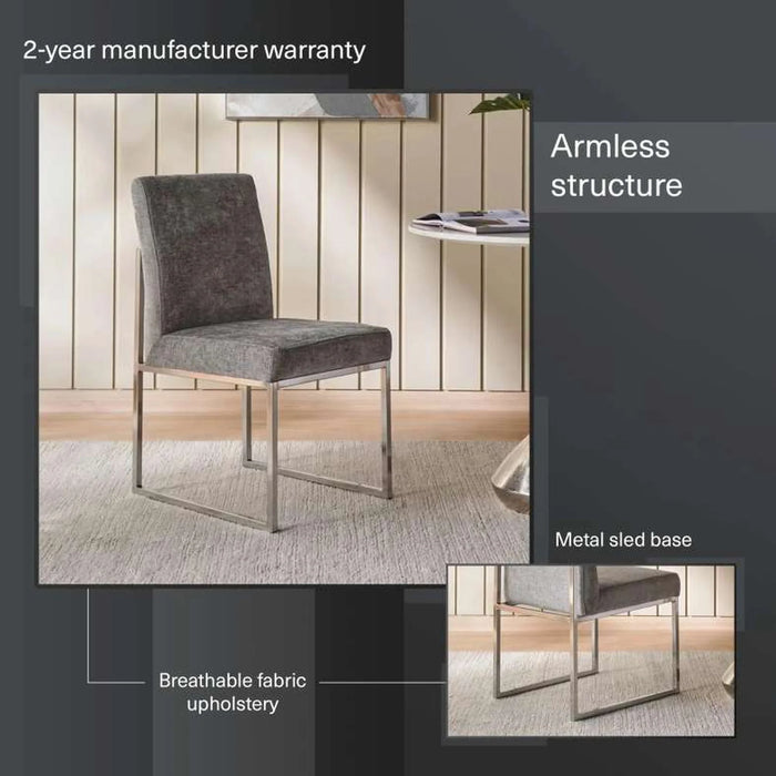 Juniper Dining Chair - Grey & Silver
