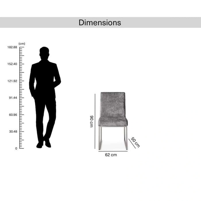 Juniper Dining Chair - Grey & Silver