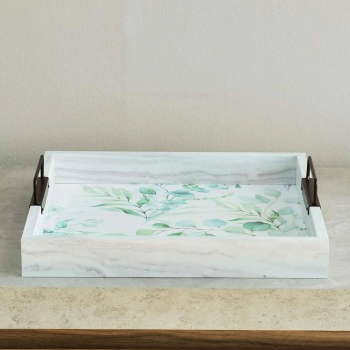 Jura Wooden Serving Tray 40X40X8Cm - White Pan Home