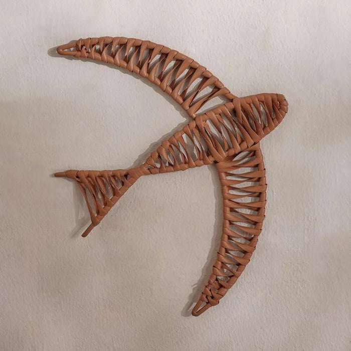 Juvenile Plastic Rattan Swallow Wall Accent 25X20.6X1.3Cm - Brown