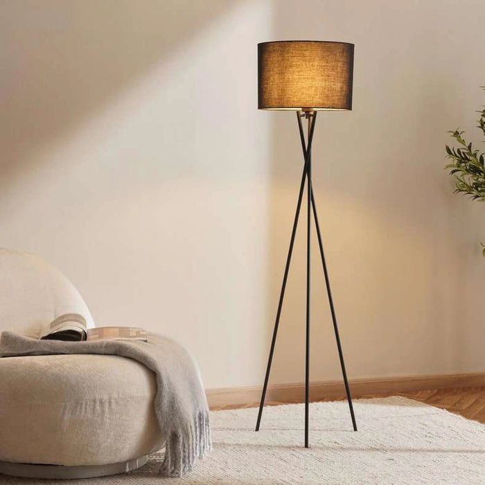 Kaede E27 Metal Floor Lamp 38X154Cm - Black Pan Home